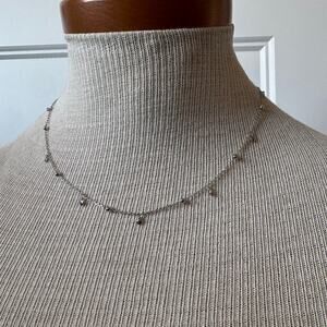 NWOT y2k tassel sterling silver chain choker necklace